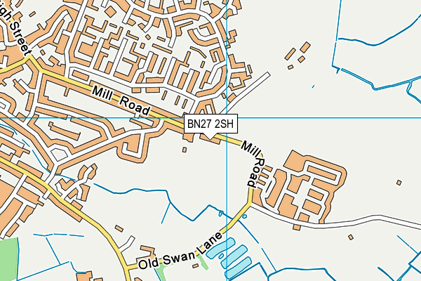 BN27 2SH map - OS VectorMap District (Ordnance Survey)
