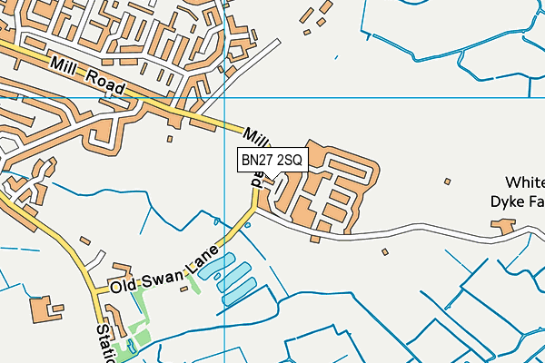 BN27 2SQ map - OS VectorMap District (Ordnance Survey)