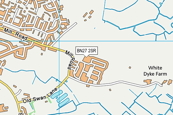 BN27 2SR map - OS VectorMap District (Ordnance Survey)