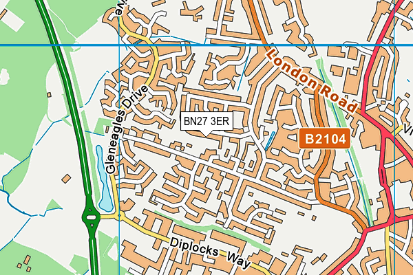 BN27 3ER map - OS VectorMap District (Ordnance Survey)