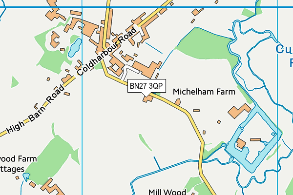 Park Mead Primary School map (BN27 3QP) - OS VectorMap District (Ordnance Survey)