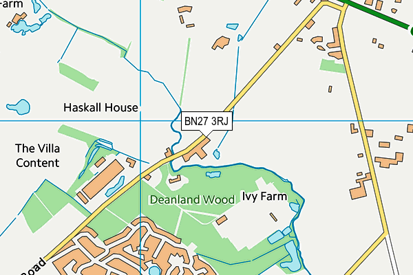 BN27 3RJ map - OS VectorMap District (Ordnance Survey)