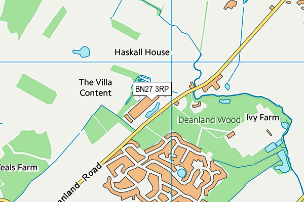 BN27 3RP map - OS VectorMap District (Ordnance Survey)