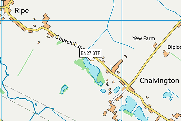 BN27 3TF map - OS VectorMap District (Ordnance Survey)