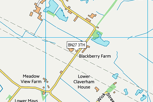 BN27 3TH map - OS VectorMap District (Ordnance Survey)