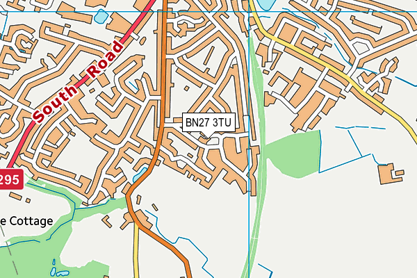 BN27 3TU map - OS VectorMap District (Ordnance Survey)