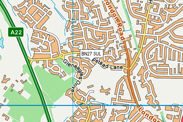 BN27 3UL map - OS VectorMap District (Ordnance Survey)