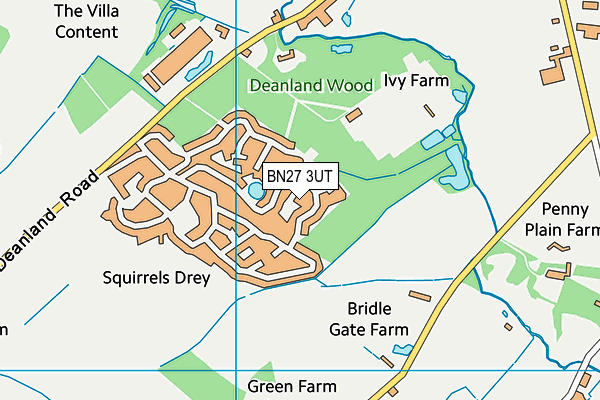 BN27 3UT map - OS VectorMap District (Ordnance Survey)
