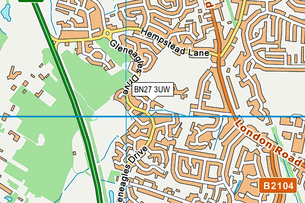 Grovelands Community Primary School map (BN27 3UW) - OS VectorMap District (Ordnance Survey)
