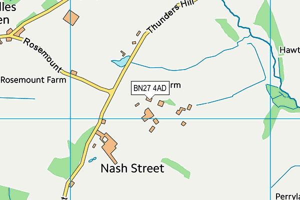 BN27 4AD map - OS VectorMap District (Ordnance Survey)
