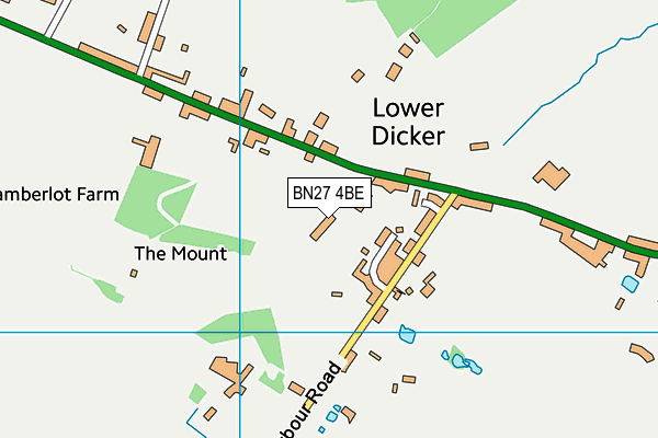 Lower Dicker Cycle Speedway Track map (BN27 4BE) - OS VectorMap District (Ordnance Survey)