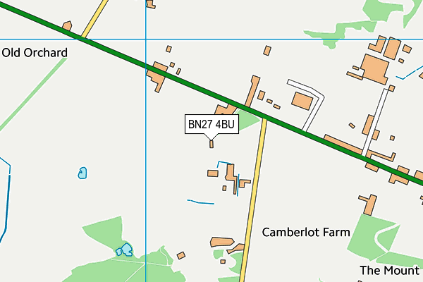 BN27 4BU map - OS VectorMap District (Ordnance Survey)
