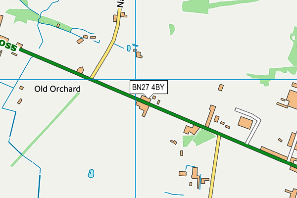 BN27 4BY map - OS VectorMap District (Ordnance Survey)