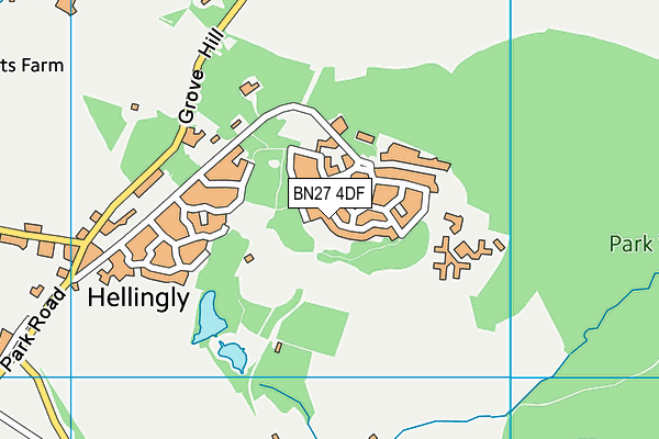 BN27 4DF map - OS VectorMap District (Ordnance Survey)