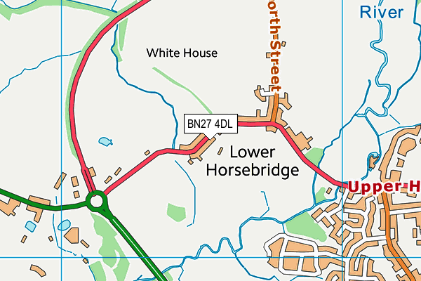 Lower Horsebridge Recreation Ground map (BN27 4DL) - OS VectorMap District (Ordnance Survey)