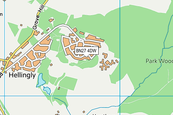 BN27 4DW map - OS VectorMap District (Ordnance Survey)