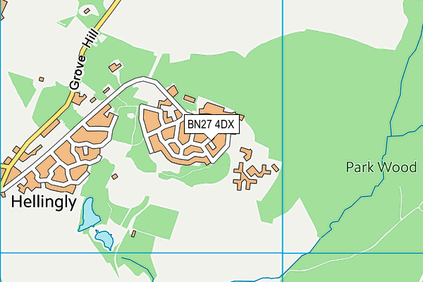 BN27 4DX map - OS VectorMap District (Ordnance Survey)