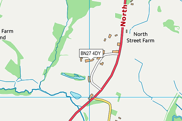 BN27 4DY map - OS VectorMap District (Ordnance Survey)