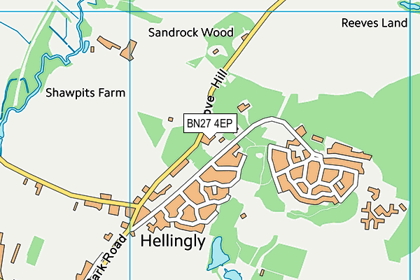 BN27 4EP map - OS VectorMap District (Ordnance Survey)