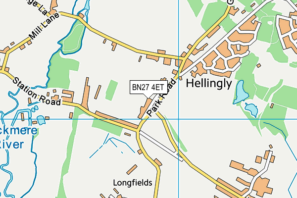 BN27 4ET map - OS VectorMap District (Ordnance Survey)