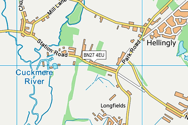 BN27 4EU map - OS VectorMap District (Ordnance Survey)