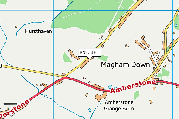 BN27 4HT map - OS VectorMap District (Ordnance Survey)