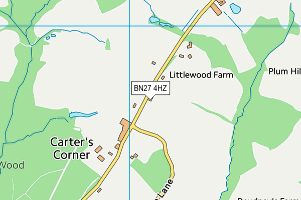 BN27 4HZ map - OS VectorMap District (Ordnance Survey)