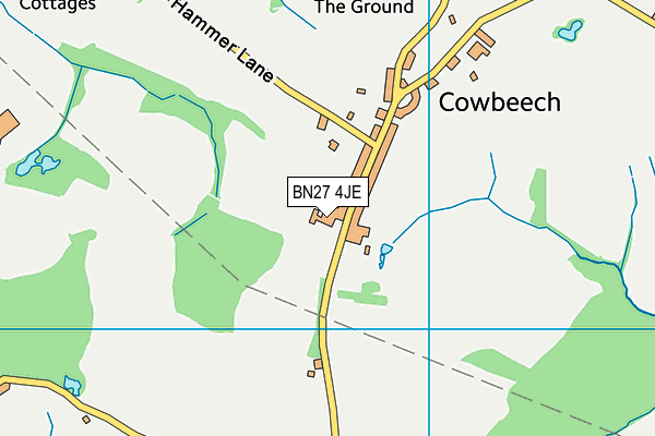 BN27 4JE map - OS VectorMap District (Ordnance Survey)