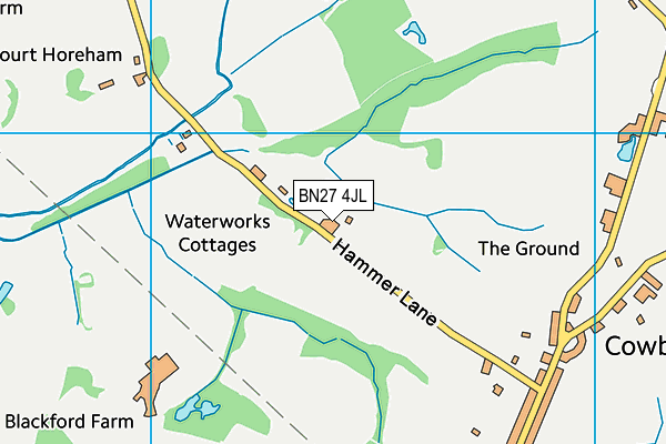 BN27 4JL map - OS VectorMap District (Ordnance Survey)