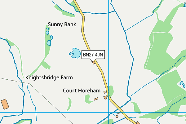 BN27 4JN map - OS VectorMap District (Ordnance Survey)