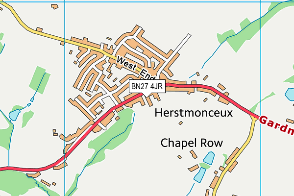 BN27 4JR map - OS VectorMap District (Ordnance Survey)