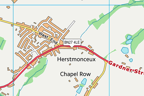 BN27 4LE map - OS VectorMap District (Ordnance Survey)
