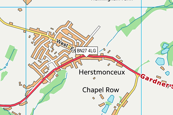 Herstmonceux Church of England Primary School map (BN27 4LG) - OS VectorMap District (Ordnance Survey)