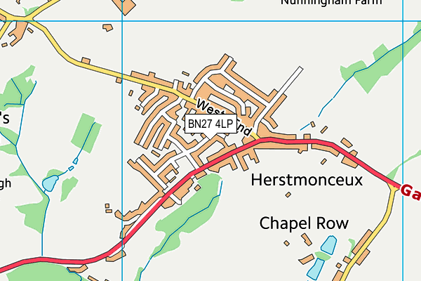 BN27 4LP map - OS VectorMap District (Ordnance Survey)