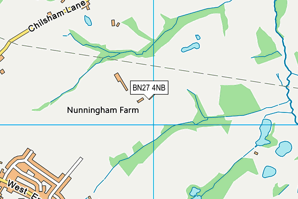 BN27 4NB map - OS VectorMap District (Ordnance Survey)