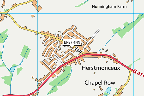 BN27 4NN map - OS VectorMap District (Ordnance Survey)