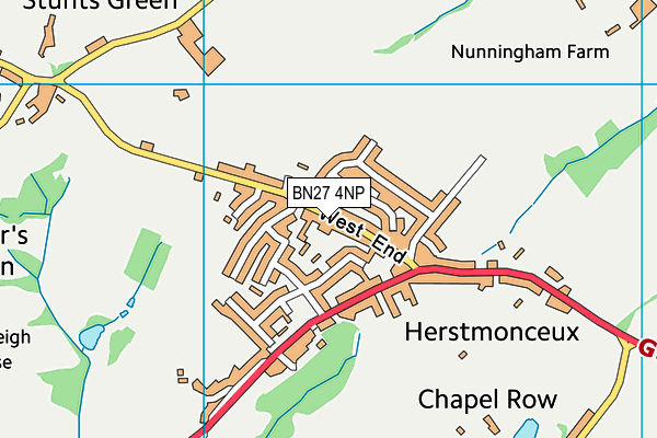 BN27 4NP map - OS VectorMap District (Ordnance Survey)