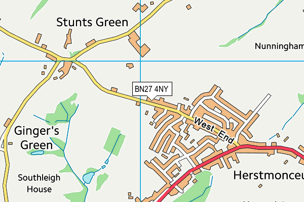 BN27 4NY map - OS VectorMap District (Ordnance Survey)