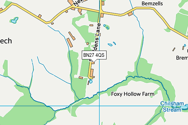 BN27 4QS map - OS VectorMap District (Ordnance Survey)