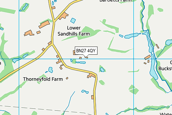 BN27 4QY map - OS VectorMap District (Ordnance Survey)