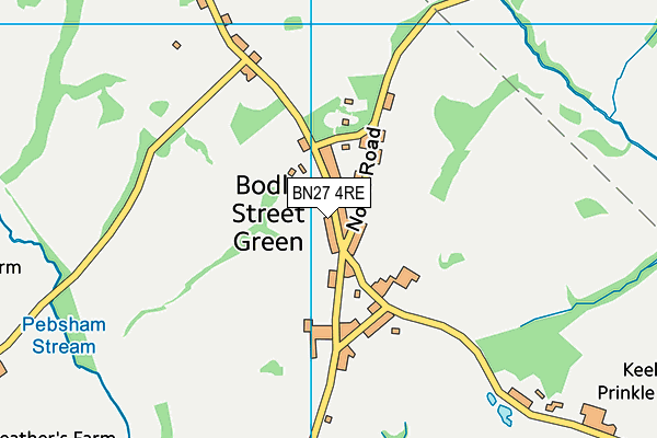 BN27 4RE map - OS VectorMap District (Ordnance Survey)