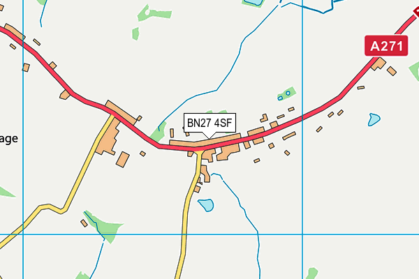 BN27 4SF map - OS VectorMap District (Ordnance Survey)