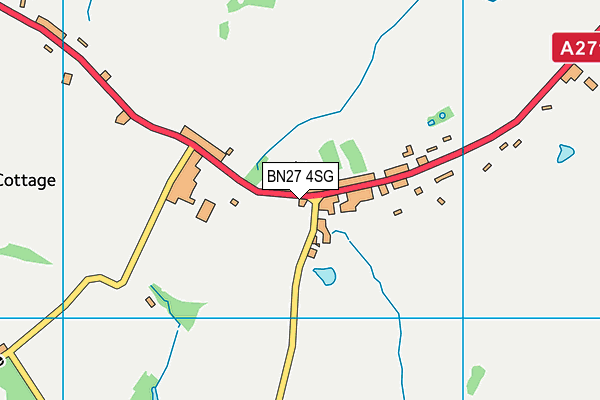 BN27 4SG map - OS VectorMap District (Ordnance Survey)