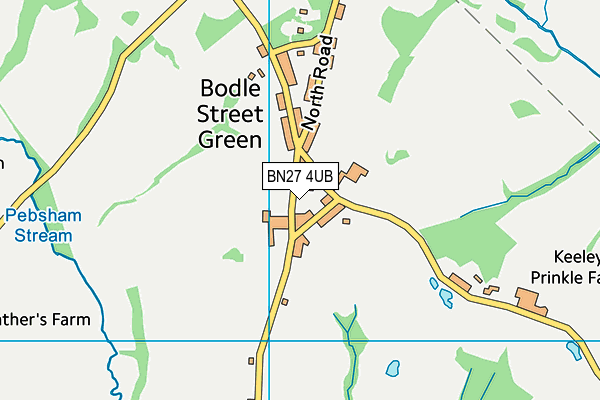 BN27 4UB map - OS VectorMap District (Ordnance Survey)