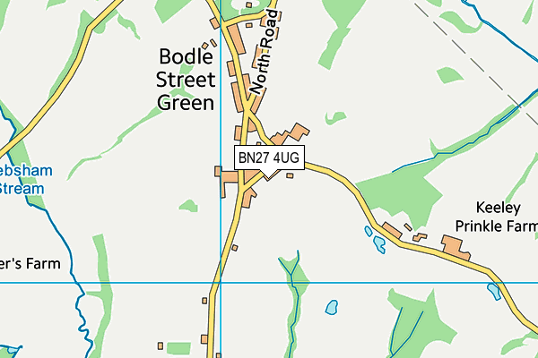 BN27 4UG map - OS VectorMap District (Ordnance Survey)