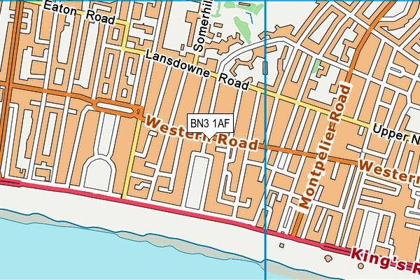 BN3 1AF map - OS VectorMap District (Ordnance Survey)