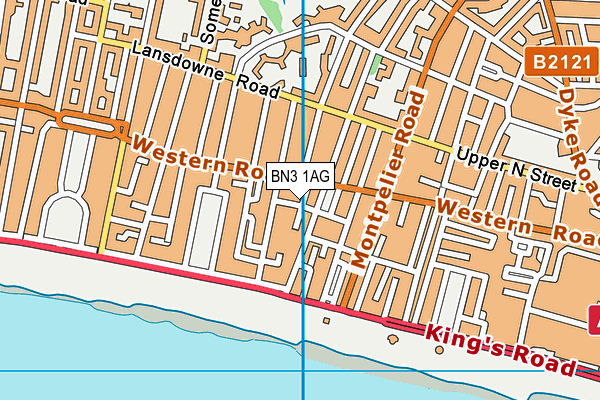 BN3 1AG map - OS VectorMap District (Ordnance Survey)