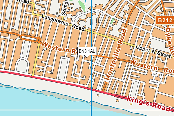 BN3 1AL map - OS VectorMap District (Ordnance Survey)