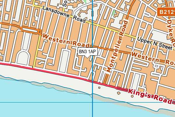BN3 1AP map - OS VectorMap District (Ordnance Survey)