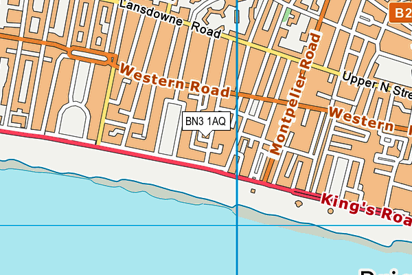 BN3 1AQ map - OS VectorMap District (Ordnance Survey)